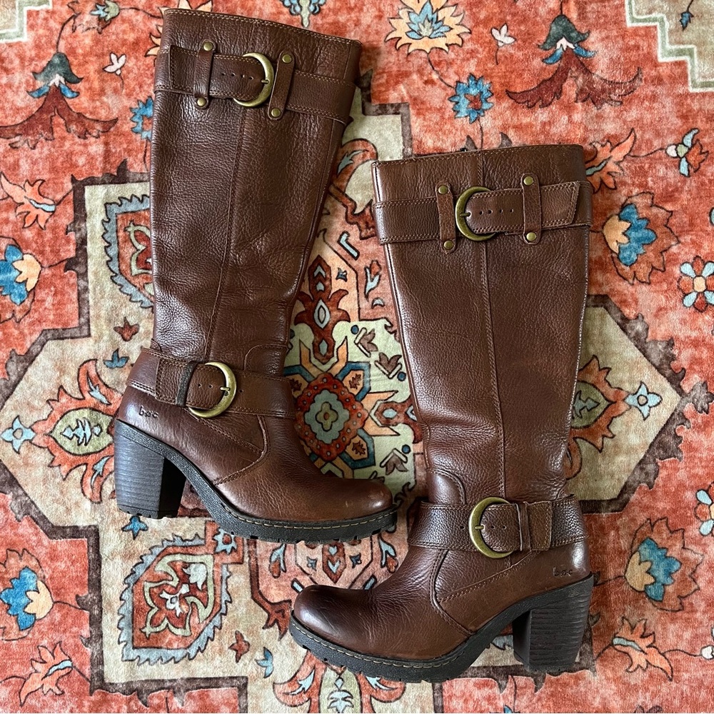 Vintage Boc Brown Leather Tall Boots